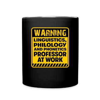 Professeur de philologie linguistique au travail - Mug uni - noir - Devant