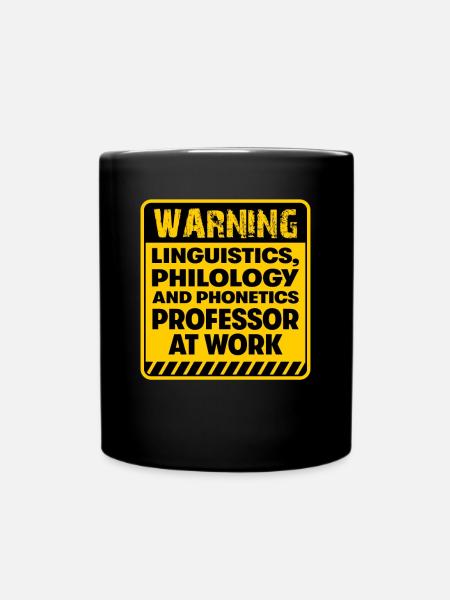Professeur de philologie linguistique au travail - Mug uni - noir