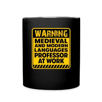 Professeur de langue médiévale au travail - Mug uni - noir - Devant