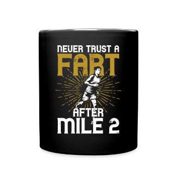 Running Runner Half Marathon - Full Colour Mug - black - Front