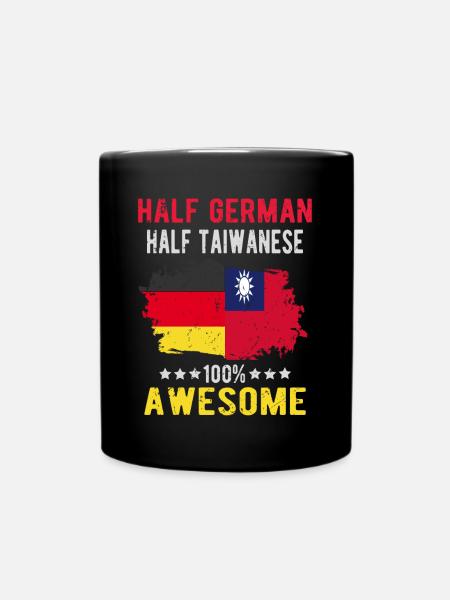 Halb Deutsch Halb Taiwaner - Tasse einfarbig - Schwarz