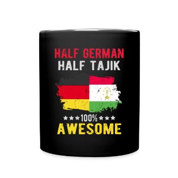 Half German half Tajiks - Full Colour Mug - black - Front