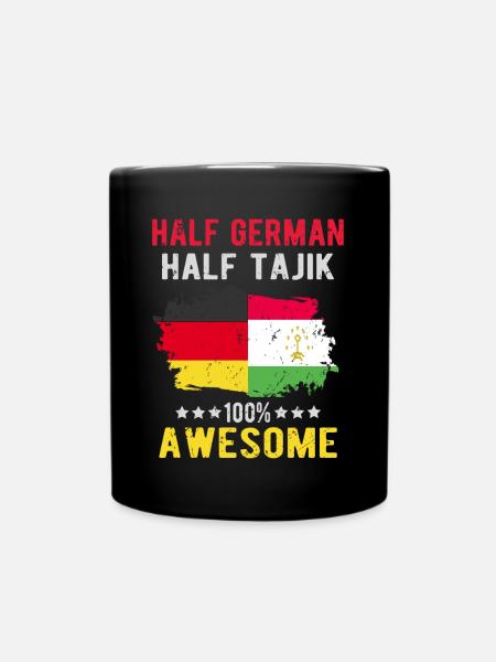 Halb Deutsch Halb Tadschiken - Tasse einfarbig - Schwarz