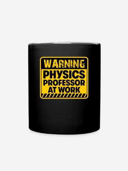 Physics Professor at work - Full Colour Mug - black