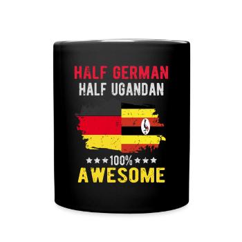 Half German half Ugandans - Full Colour Mug - black - Front