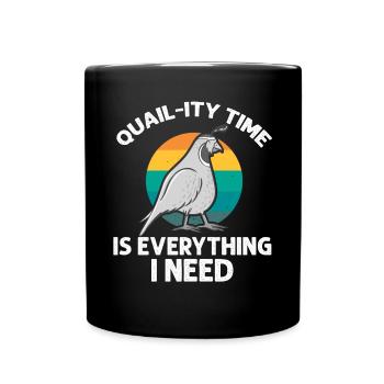Cadeau d’amoureux des oiseaux de caille - Mug uni - noir - Devant
