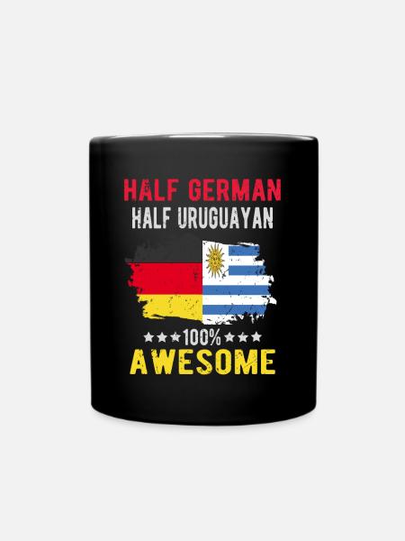 Halb Deutsch Halb Uruguayer - Tasse einfarbig - Schwarz