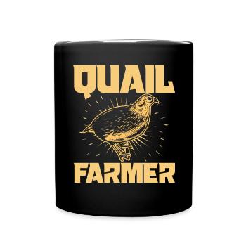 Wachtel Vogel Liebhaber Geschenk - Tasse einfarbig - Schwarz - Vorne