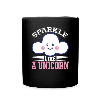 Glitter like a unicorn Unicorn - Full Colour Mug - black - Front