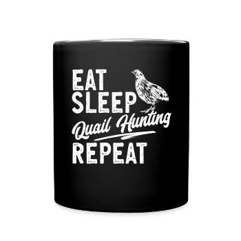 Quail bird lover gift - Full Colour Mug - black - Front