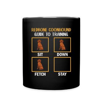 Redbone Coonhound Dog Gift - Full Colour Mug - black - Front
