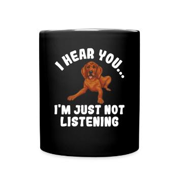 Redbone Coonhound Dog Gift - Full Colour Mug - black - Front