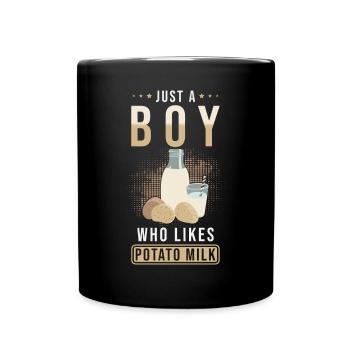 Potato milk saying - Full Colour Mug - black - Front