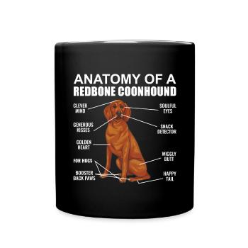 Redbone Coonhound Dog Gift - Full Colour Mug - black - Front