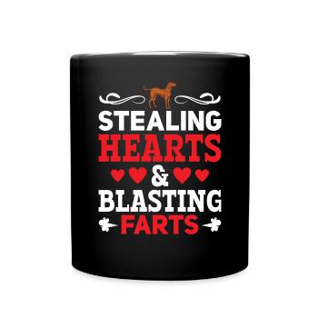 Redbone Coonhound Dog Gift - Full Colour Mug - black - Front