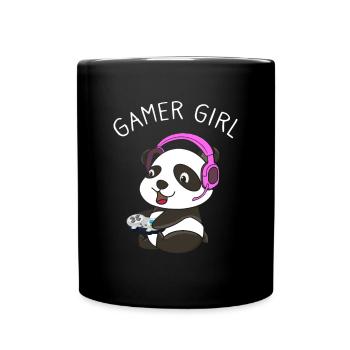Gamer Girl Gamer Panda - Mug uni - noir - Devant