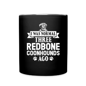 Redbone Coonhound Dog Gift - Full Colour Mug - black - Front