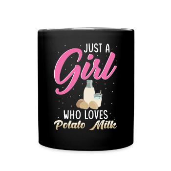 Potato milk saying - Full Colour Mug - black - Front
