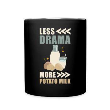 Potato milk saying - Full Colour Mug - black - Front