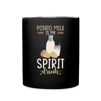 Potato milk saying - Full Colour Mug - black - Front