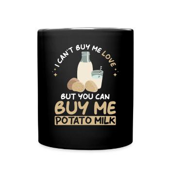 Potato milk saying - Full Colour Mug - black - Front