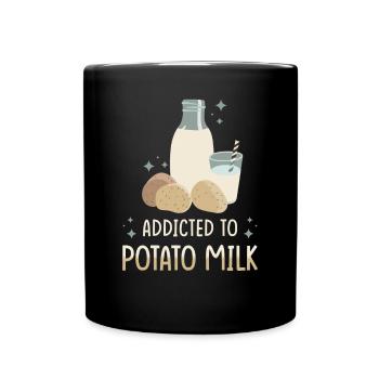 Potato milk saying - Full Colour Mug - black - Front