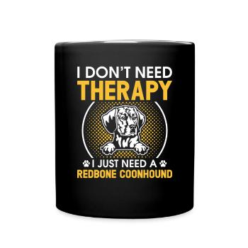 Redbone Coonhound Dog Gift - Full Colour Mug - black - Front
