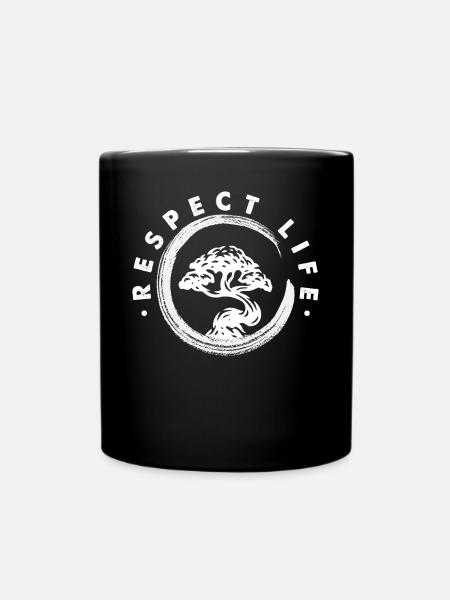 Zen kreis Mit Bonsai - Tasse einfarbig - Schwarz