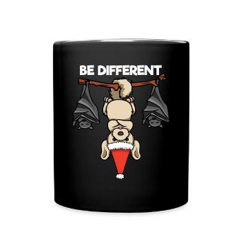 Soyez différent Chauve-souris Labrador Père Noël - Mug uni - noir - Devant
