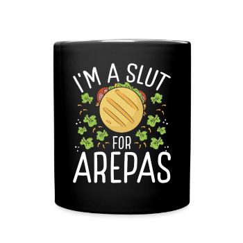 Arepa Lover Food Traditional Hispanic Food - Full Colour Mug - black - Front