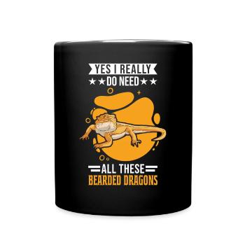 Bearded Dragon Gift Bearded Dragon - Full Colour Mug - black - Front