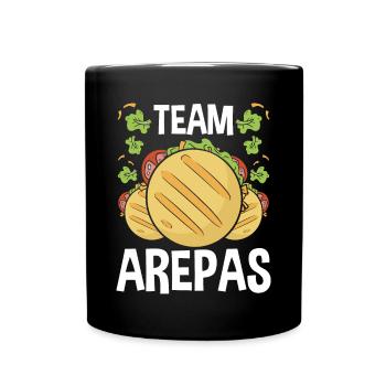 Arepas Team Lover Hispanic Heritage Month Food - Full Colour Mug - black - Front