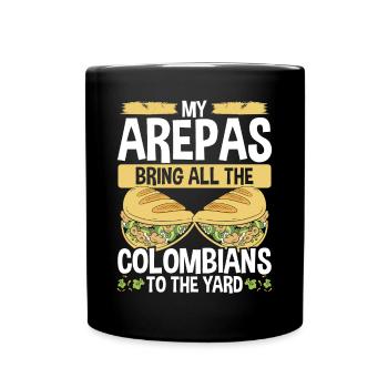 Arepas Lover Traditional Food Hisapnic Heritage - Full Colour Mug - black - Front