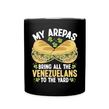 Arepas Lover Traditional Food Hisapnic Heritage - Full Colour Mug - black - Front