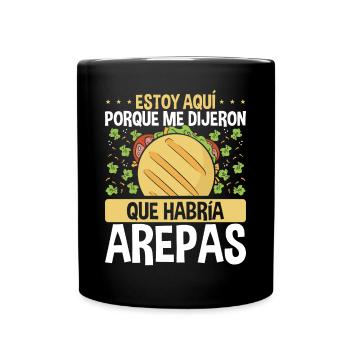 Arepas Lover Maker Food Venezuelan Hispanic - Tasse einfarbig - Schwarz - Vorne