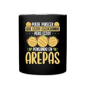 Arepas Lover Making Food Venezuelan Hispanic - Tasse einfarbig - Schwarz - Vorne