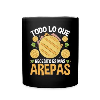 Arepa Maker Food Venezuelan Traditional Hispanic - Full Colour Mug - black - Front
