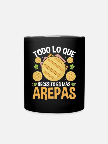 Arepa Maker Food Venezuelan Traditional Hispanic - Full Colour Mug - black