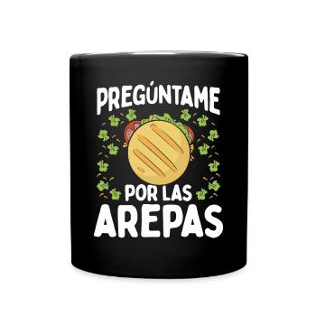 Arepas Lover Venezuelan Food Traditional Hispanic - Tasse einfarbig - Schwarz - Vorne