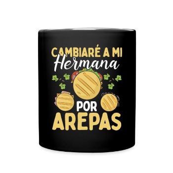 Arepas Lover Venezuelan Food Traditional Hispanic - Tasse einfarbig - Schwarz - Vorne