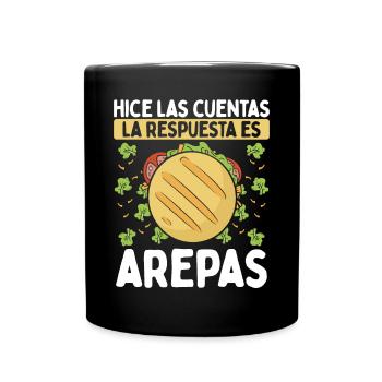 Arepa Lover Food Hispanic Traditional Venezuelan - Tasse einfarbig - Schwarz - Vorne