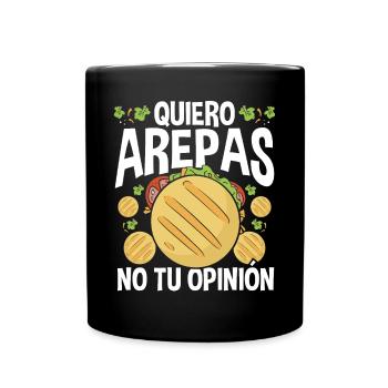 Arepas Lover Quiero Arepas Venezuelan Food n - Tasse einfarbig - Schwarz - Vorne