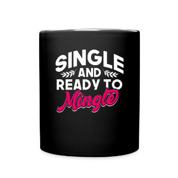 Coeur Anti Saint-Valentin Hater - Mug uni - noir - Devant