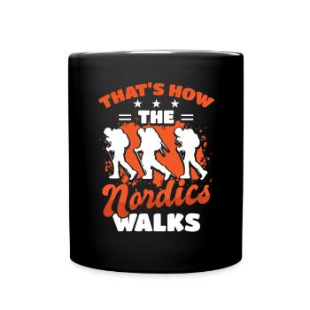 Marche nordique - Mug uni - noir - Devant