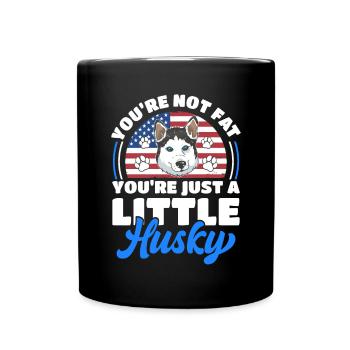 Flag Chiens de traîneau Pet Puppy Dog Love - Mug uni - noir - Devant