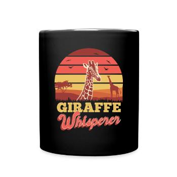 Giraffe Whisperer Safari Giraffe Lovers - Full Colour Mug - black - Front