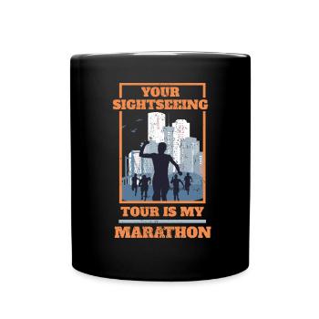 Running Tournament Running Competition Marathon - Full Colour Mug - black - Front