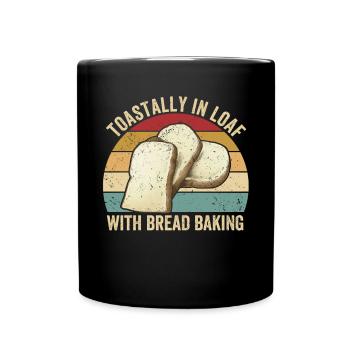 Funny bread baker - Full Colour Mug - black - Front