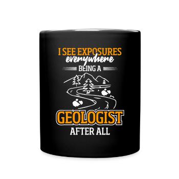 Géologue Géologie Collecte de roches - Mug uni - noir - Devant