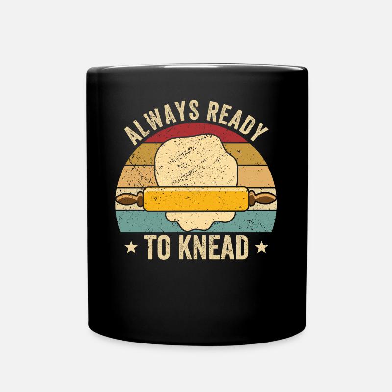Lustiger Brotbacken-Bäcker - Tasse einfarbig - Schwarz